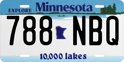 MN license plate 788NBQ
