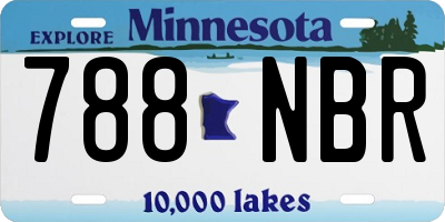 MN license plate 788NBR