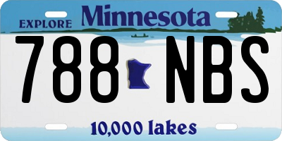 MN license plate 788NBS