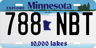 MN license plate 788NBT