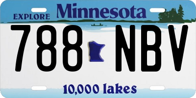 MN license plate 788NBV