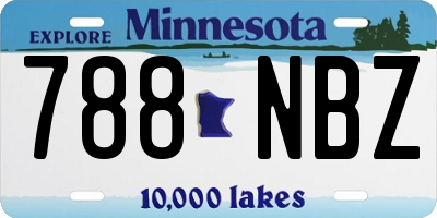 MN license plate 788NBZ