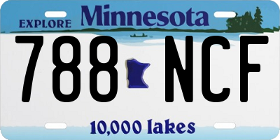 MN license plate 788NCF
