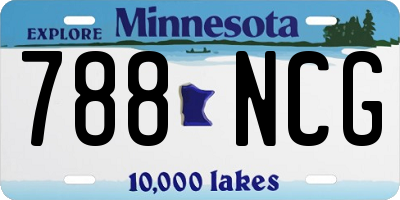 MN license plate 788NCG
