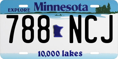 MN license plate 788NCJ