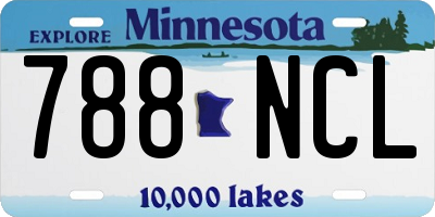 MN license plate 788NCL