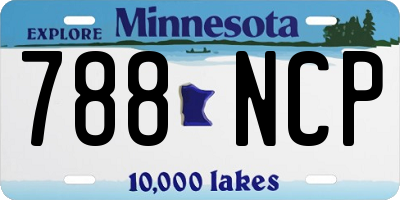 MN license plate 788NCP