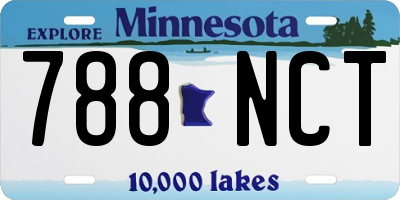 MN license plate 788NCT