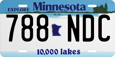 MN license plate 788NDC