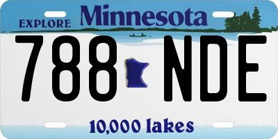 MN license plate 788NDE