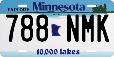 MN license plate 788NMK