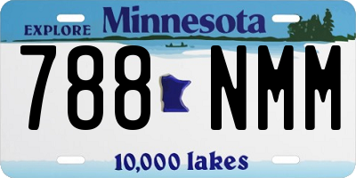 MN license plate 788NMM