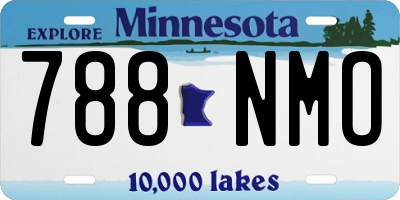 MN license plate 788NMO