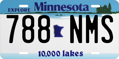 MN license plate 788NMS