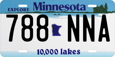 MN license plate 788NNA
