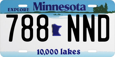 MN license plate 788NND