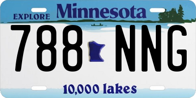 MN license plate 788NNG