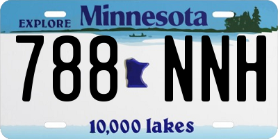 MN license plate 788NNH