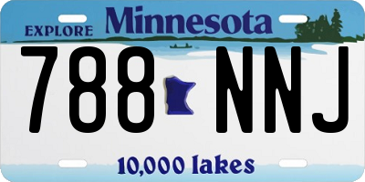 MN license plate 788NNJ