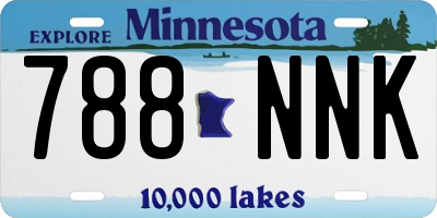 MN license plate 788NNK