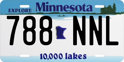 MN license plate 788NNL