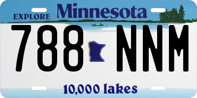 MN license plate 788NNM