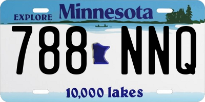 MN license plate 788NNQ
