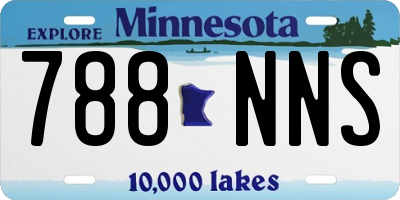 MN license plate 788NNS