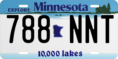 MN license plate 788NNT