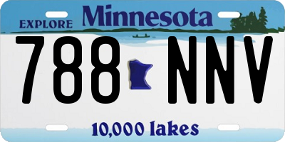 MN license plate 788NNV