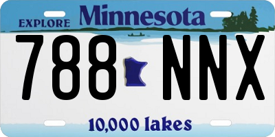 MN license plate 788NNX