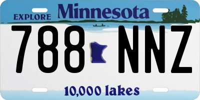 MN license plate 788NNZ