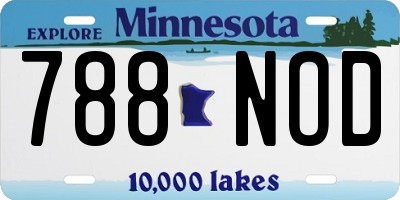 MN license plate 788NOD