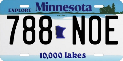 MN license plate 788NOE