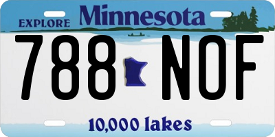 MN license plate 788NOF