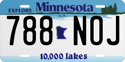 MN license plate 788NOJ