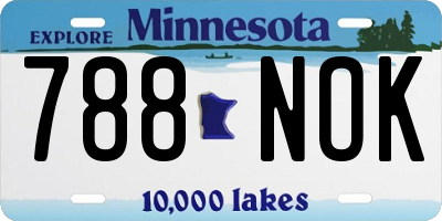 MN license plate 788NOK