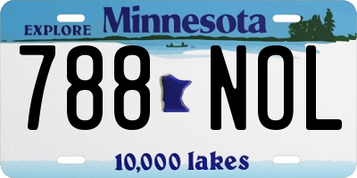 MN license plate 788NOL