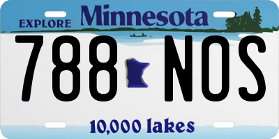 MN license plate 788NOS