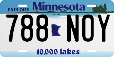 MN license plate 788NOY