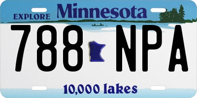 MN license plate 788NPA