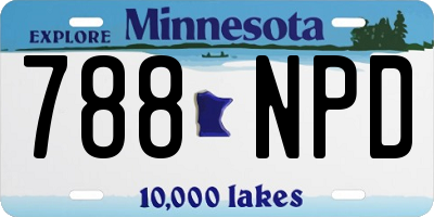 MN license plate 788NPD