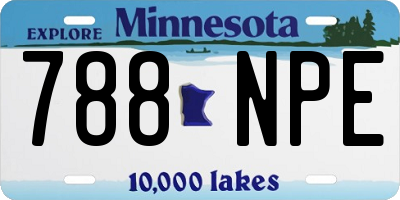 MN license plate 788NPE
