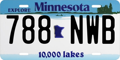 MN license plate 788NWB