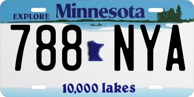 MN license plate 788NYA