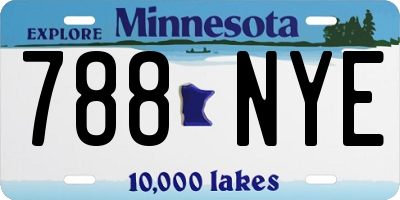 MN license plate 788NYE