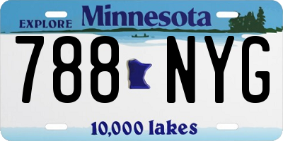 MN license plate 788NYG