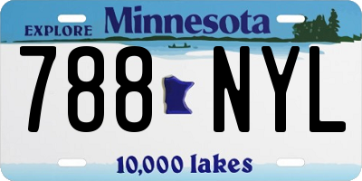 MN license plate 788NYL