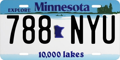 MN license plate 788NYU