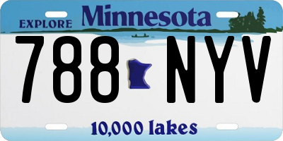 MN license plate 788NYV